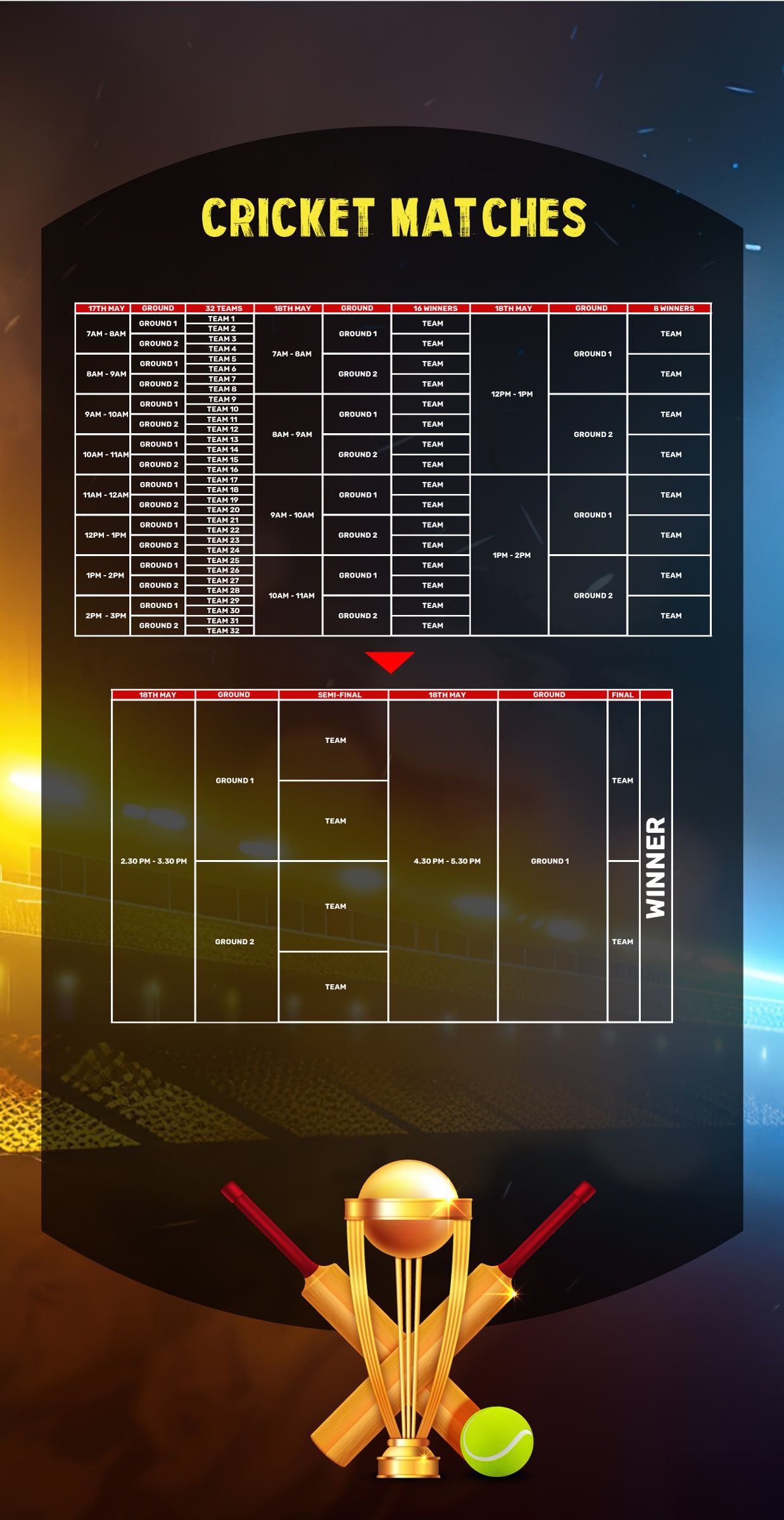 Match Schedule for All Cities